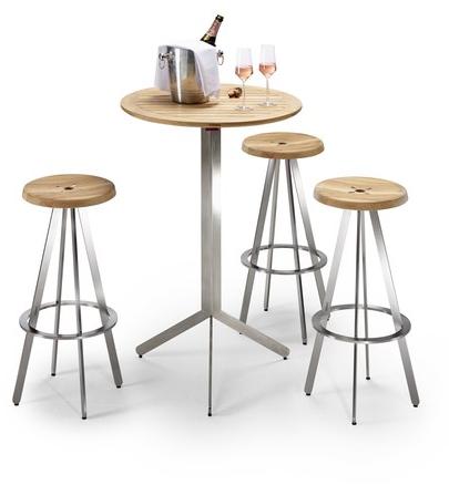 solpuri Высокий табурет из нержавеющей стали и дерева Yix sun-id-1427206 - Вид №4