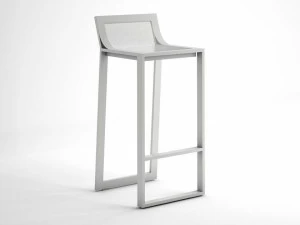 GANDIABLASCO Высокий табурет из термо-лакированного алюминия с салазками Blau