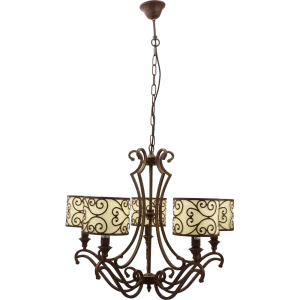 Люстра подвесная Barbara 586/5, 5 ламп, 10 м², цвет коричневый