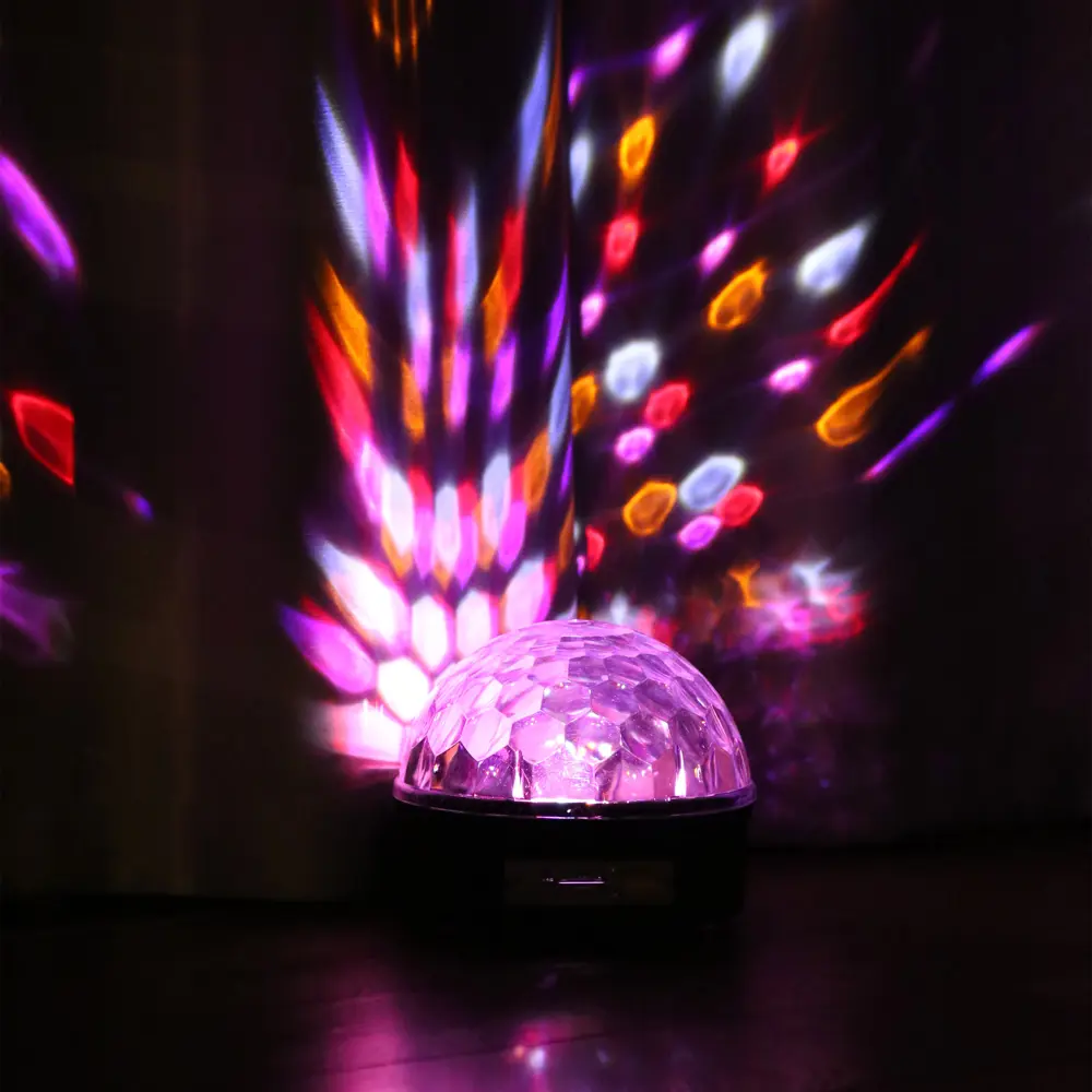 Диско-шар светодиодный 18x15 см 6 LED мультисвет MP3 SD пульт ДУ BALANCE STLM-2077311 - Вид №7