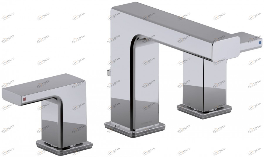 E37331-CP Смеситель для раковины на три отверстия Jacobdelafon STRAYT Santreyd