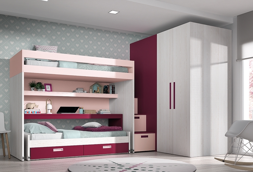 103152 Детская комната с двухъярусной кроватью Ambiente 42 Arasanz Oslo Santreyd - Вид №2