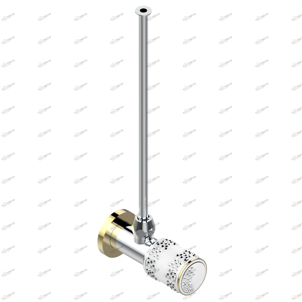 U8A-181/S Кран запорный 1/2" стильный регулируемый с 30 cм трубкой Thg-paris Wedding Хром/золото U8A-181/S CAT.A