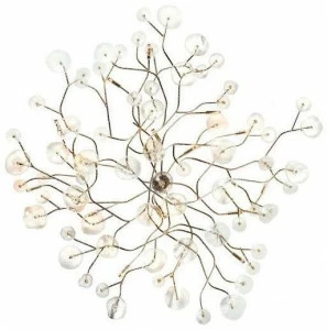 Possoni Illuminazione Потолочный светильник из натуральной латуни со стеклом In bloom 1080/16pl