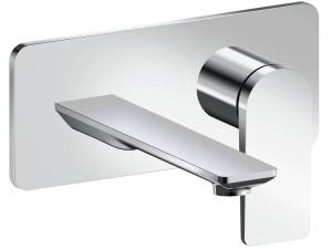 Однорычажный настенный смеситель для раковины с пластиной