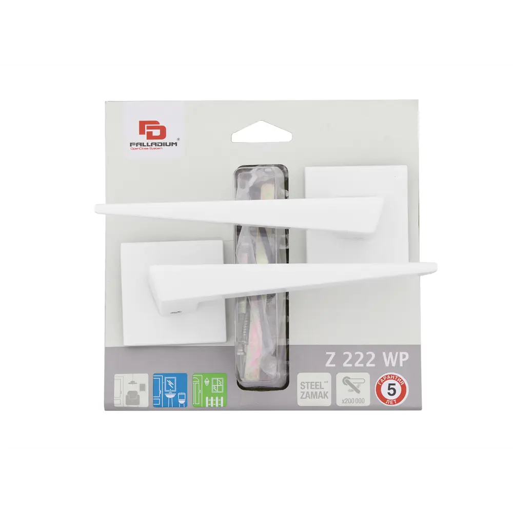 Дверные ручки Palladium Z 222 WP, без запирания, комплект, цвет белый 85259758 STLM-2094757  - Вид №2