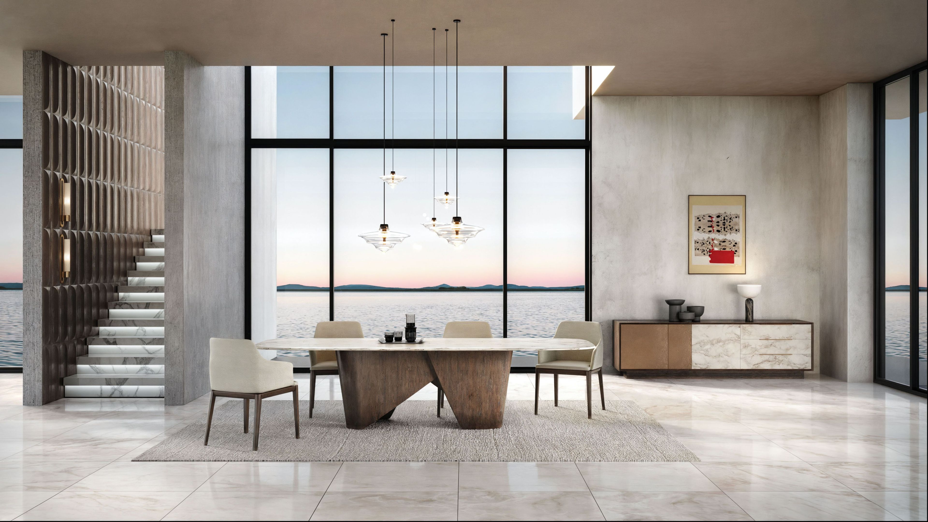 Мраморный стол Wayne Enterprises Home Collection WE-114 ARCH-00078362 - Вид №3