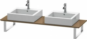 XL017C06161 Консоль для накладных раковин и встраиваемых умывальников, для угла справа X-Large #XL017C 480 мм Коричнево-оливковый глянцевый лак