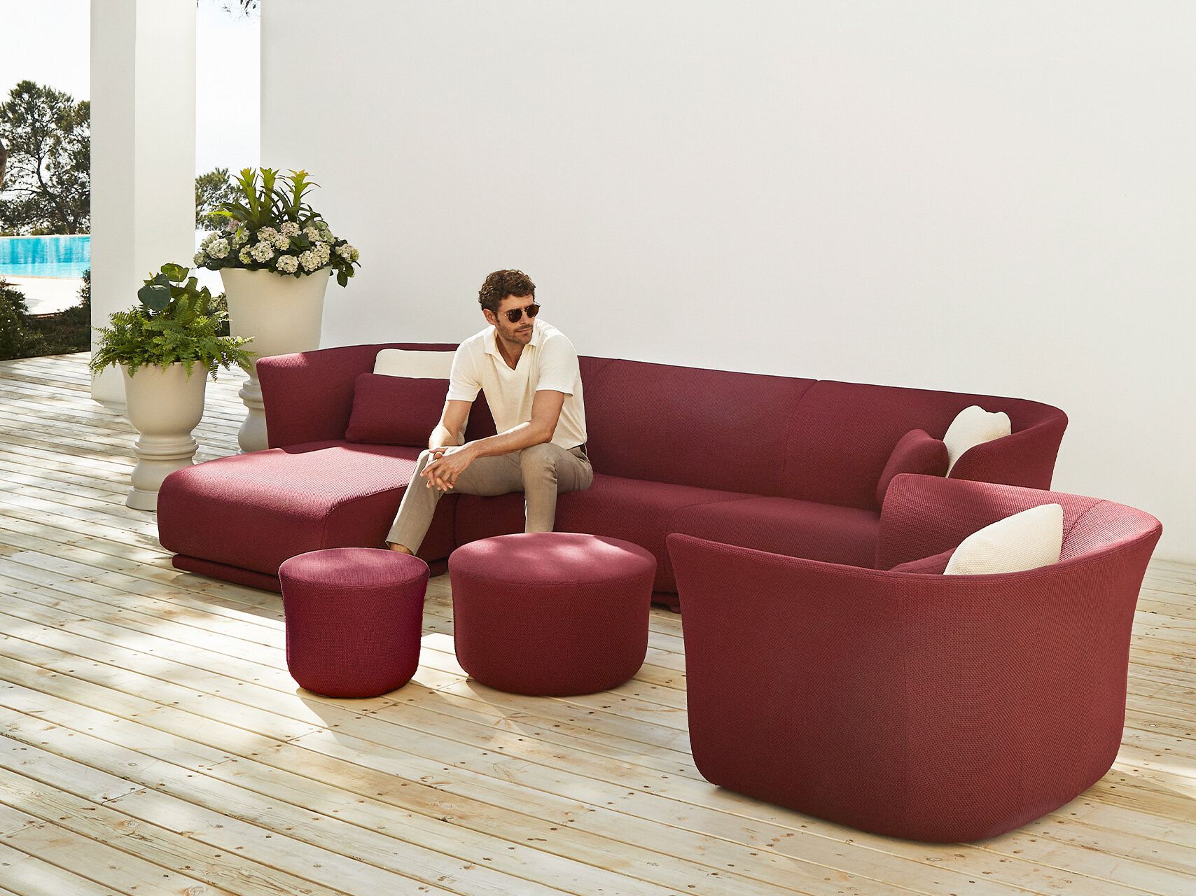 Тканевый модульный садовый диван Vondom Suave ARCH-00133002 - Вид №5