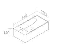 L262T3R1V3.100 Подвесная раковина прямоугольная A. e T. Italia THIN Белый глянцевый AeT ITALIA - Вид №1