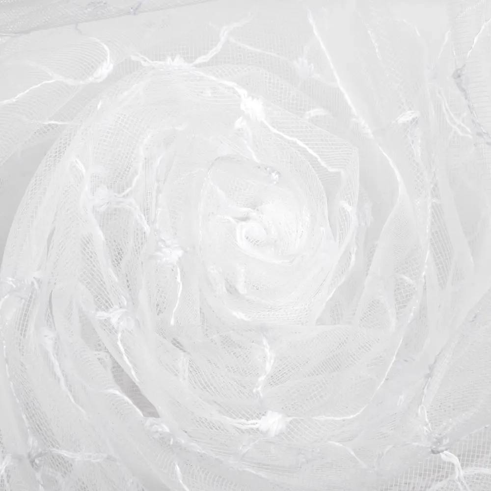 Тюль на ленте «Геометрия», 250x260 см, геометрия, цвет белый AMORE MIO STLM-2209393 - Вид №1