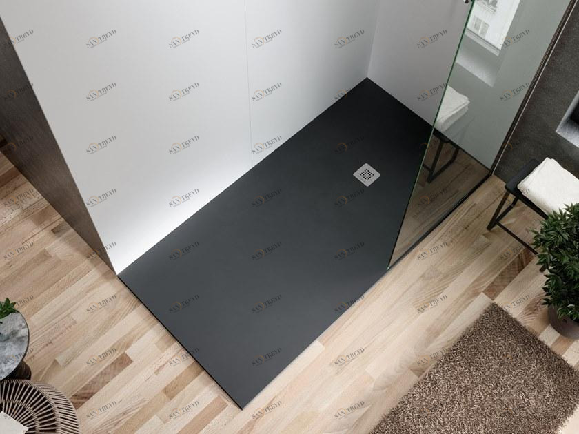 Acquabella Прямоугольный нескользящий душевой поддон в Akron © Zero sun-id-1428225