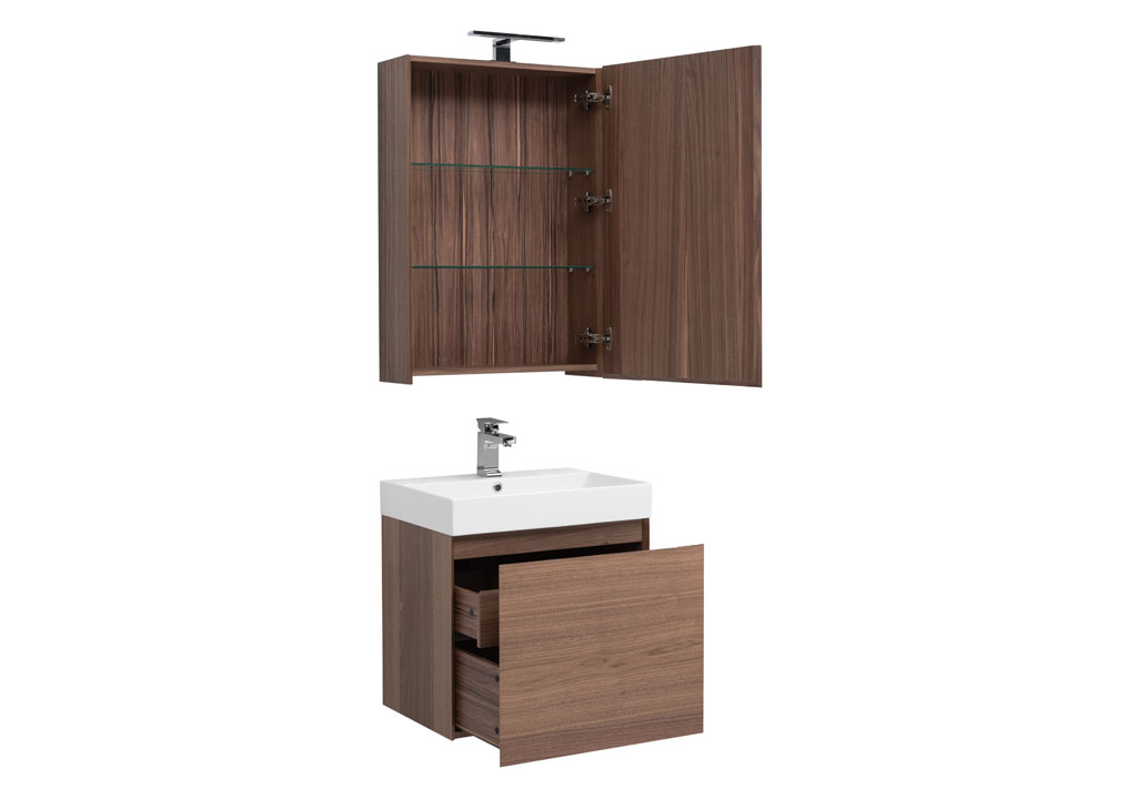 Мебель для ванной Aquanet Нью-Йорк 60 орех 00211659 - Вид №1