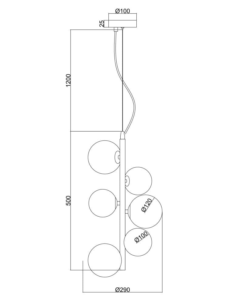 Стеклянный подвесной светильник Maytoni Dallas ARCH-00081061 - Вид №9