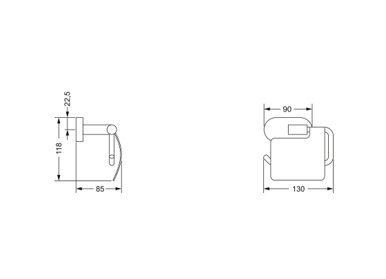 Держатель для туалетной бумаги JOERGER Plateau 630.00.014.000 - Вид №1