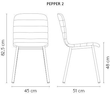 MOBLIBERICA Стул из мягкой ткани Pepper sun-id-1486000 - Вид №15