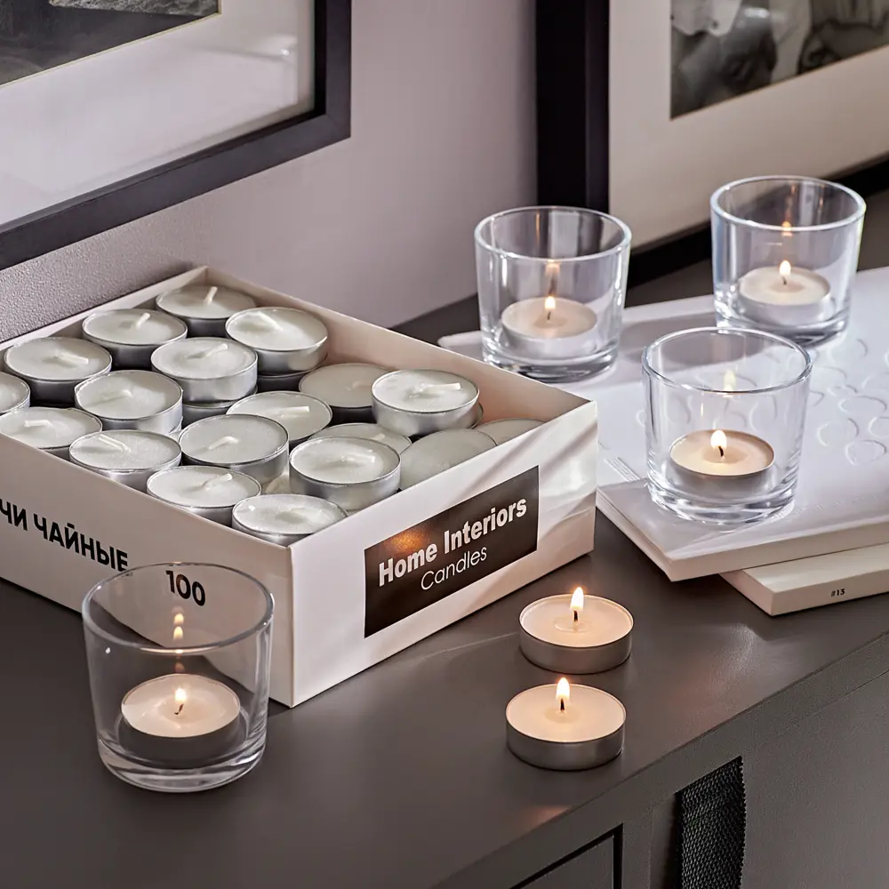 89369080 Набор чайных свечей белый белый 100 шт. STLM-0828222 Santreyd 