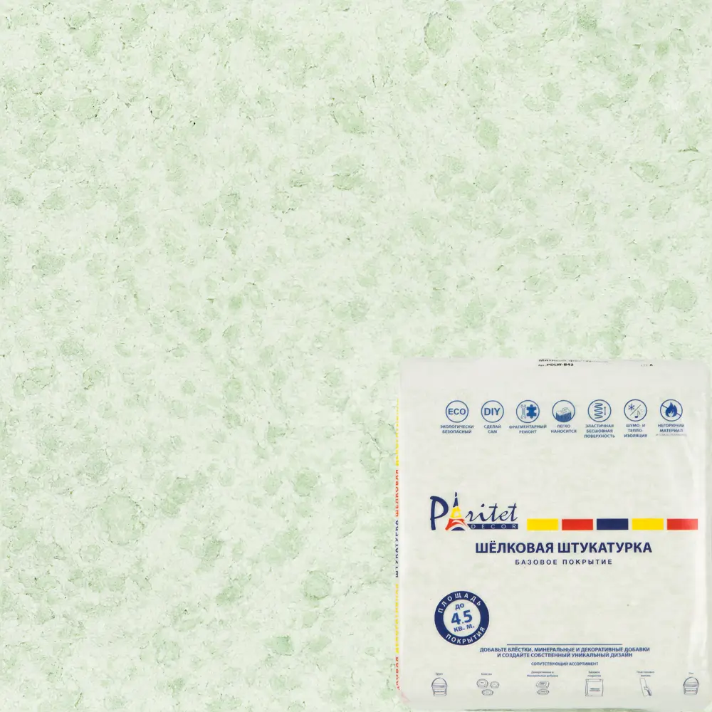 Жидкие обои Paritet Базовое покрытие 4 0.9 кг цвет мятный STLM-2207031