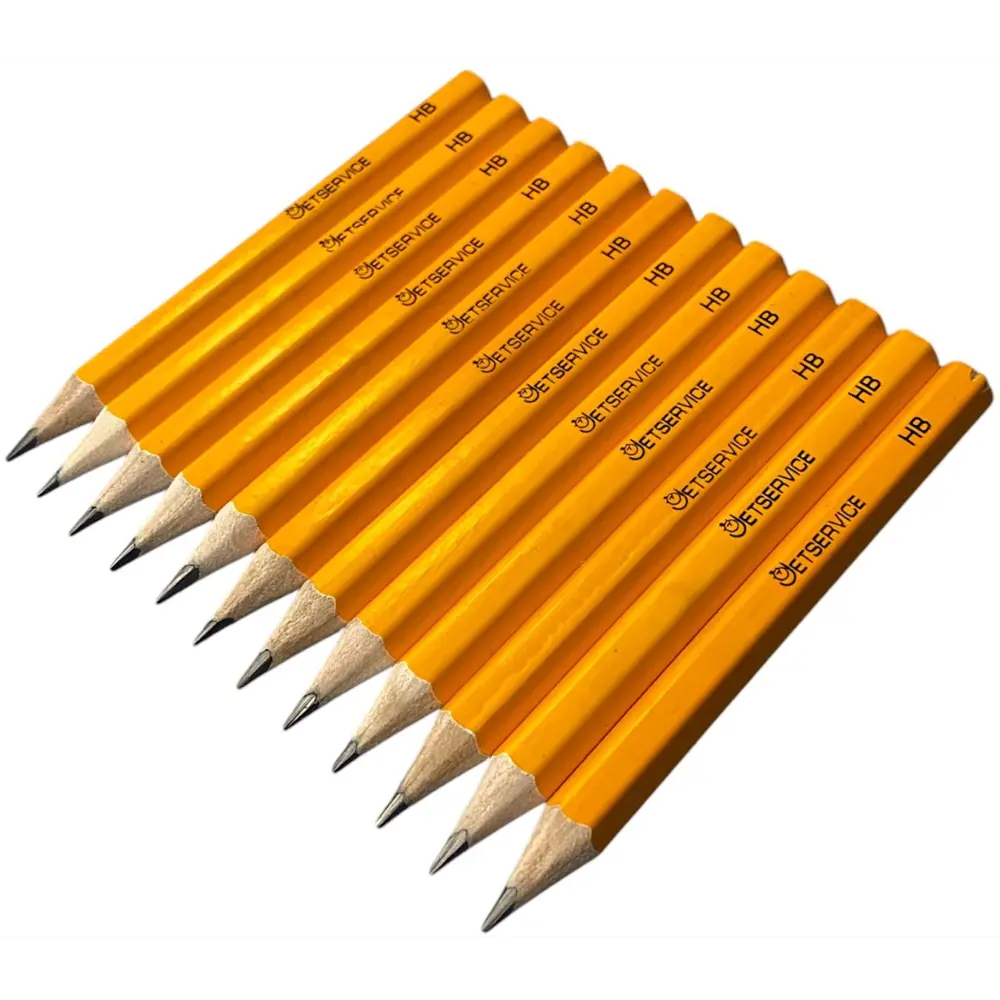 Карандаш Jetservice Мини 3012-9 черный, 12 шт. - профессиональный разметочный инструмент 89403470 STLM-1498571 - Вид №3