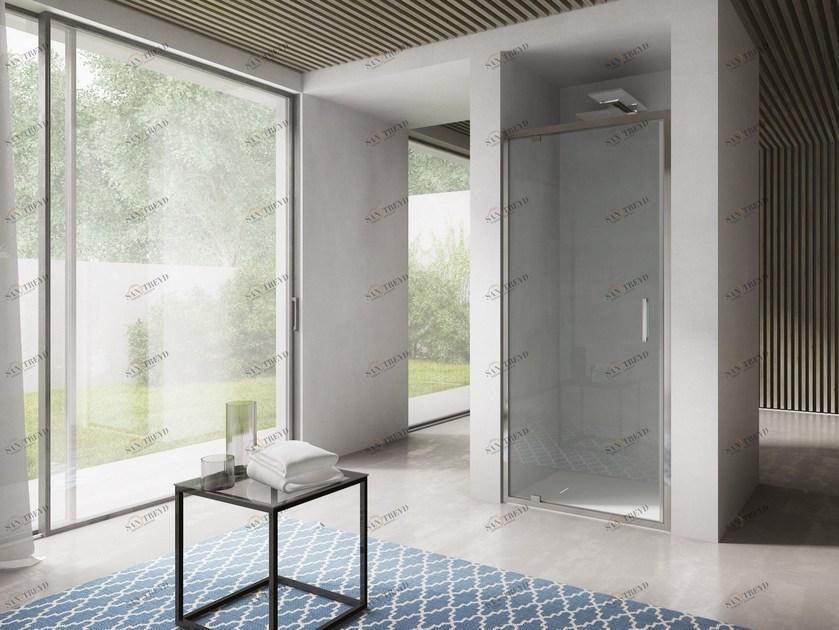 DISENIA Душевая кабина стеклянная ниша с распашной дверцей Free sun-id-1427985