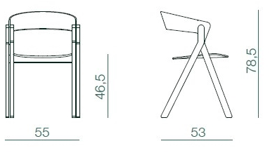 Bedont Стул из фанеры и ткани с открытой спинкой 20.20 sun-id-1487209 - Вид №4