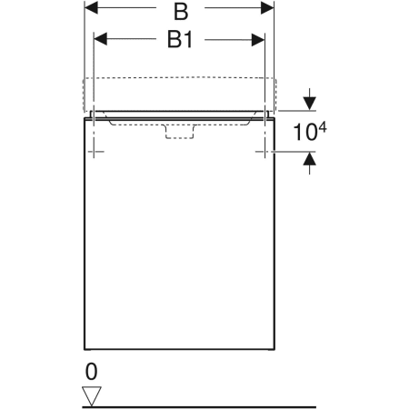 500.350.JK.1 Шкафчик для раковины Geberit Smyle Square, с одной дверцей Geberit  - Вид №3