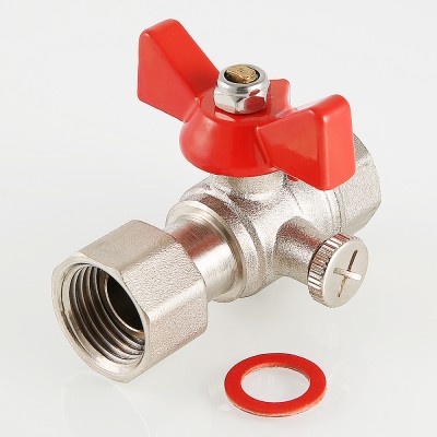 VT.807.N.0403 Кран шаровой для подключения манометра Valtec 1/2" x 3/8"  - Вид №7