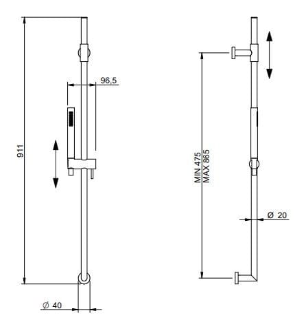 Набор для душа из латуни с насадкой для душа Rubinetterie Treemme Up+ ARCH-00057275 - Вид №3
