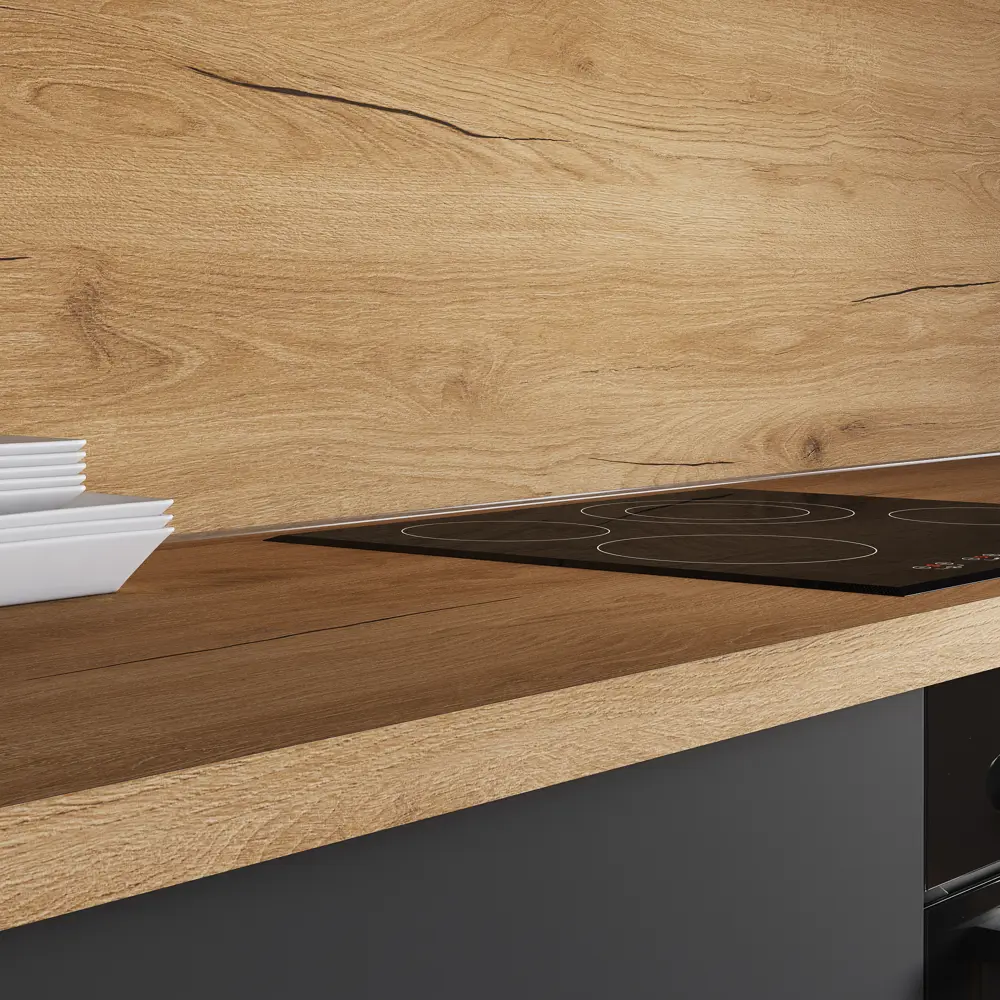 DELINIA Стеновая панель Верея с текстурой золотистого дерева 89367853 STLM-0873406 - Вид №4