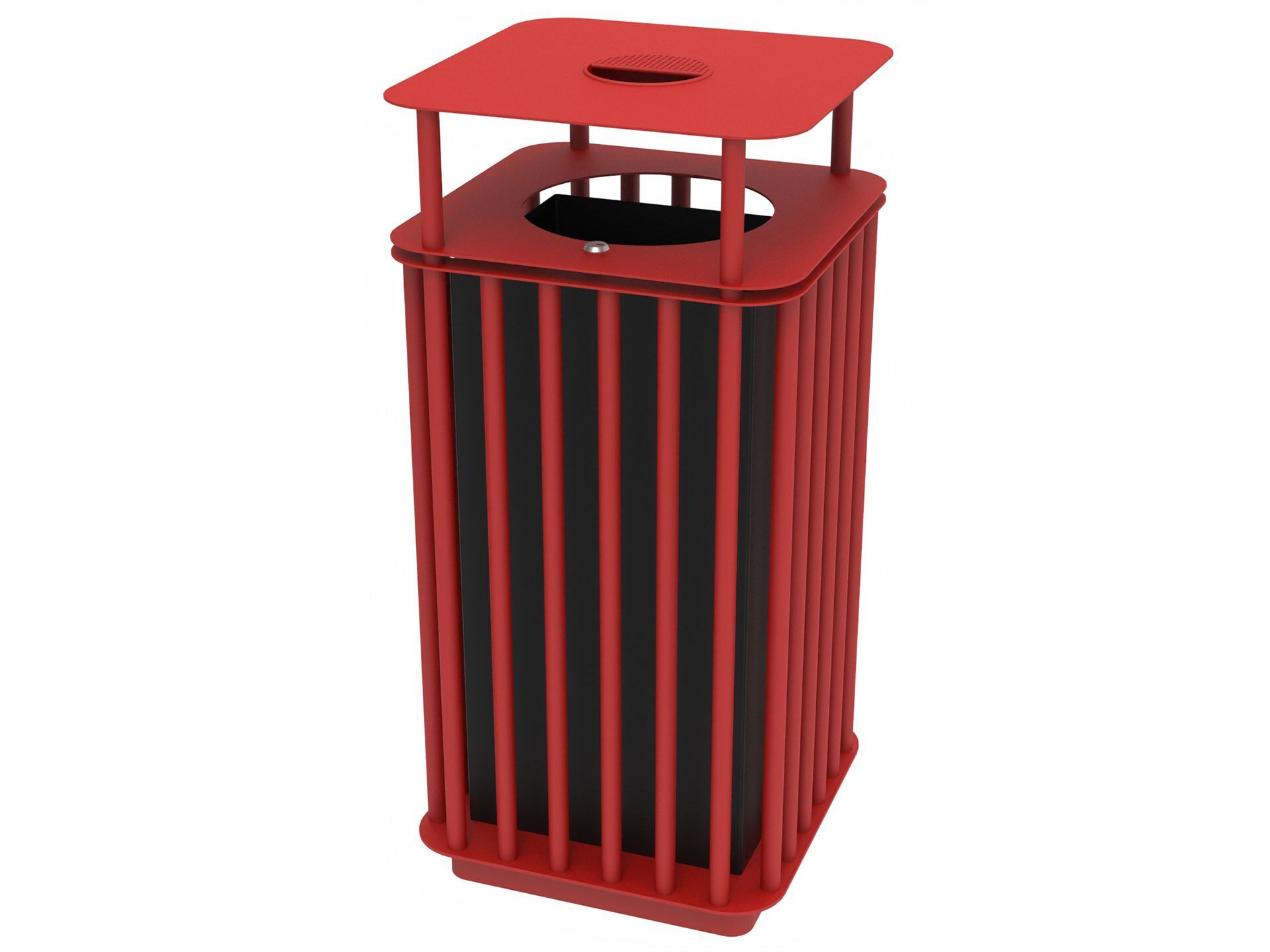 Оцинкованная стальная корзина для мусора с пепельницей Lazzari Spring ARCH-00089452 - Вид №3