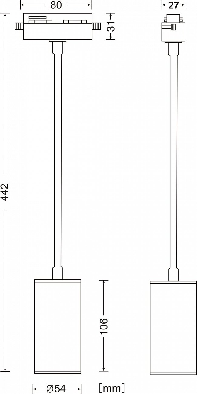 Трековый светильник черный TR010-GU10 TECHNICAL SINGLE PHASE TRACK SYSTEM 00-3956222 Черный  - Вид №1