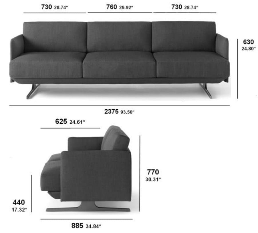 3-местный съемный тканевый диван SITIA Hugo ARCH-00011964 - Вид №5