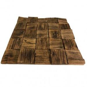 Мозаика и 3D панели из дерева Tarsi 3D 3d Колотый Обжиг 2.0.2.1.0 Дуб Селект 3д (мозаика панели), рельефная (3Д (мозаика панели), Рельефная) 300х300 мм.