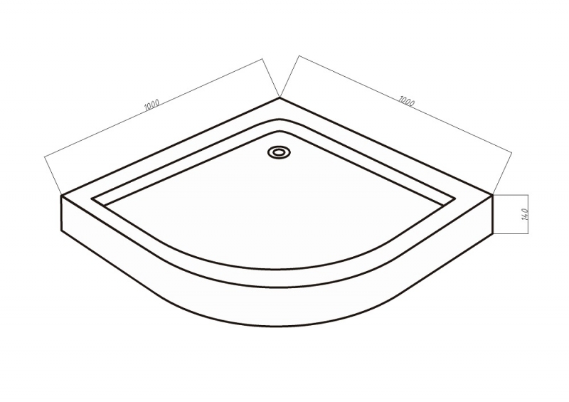 Акриловый поддон с регулируемыми по высоте ножками Type-R2 P210 bravat  - Вид №1