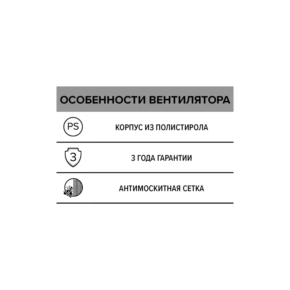 Вентилятор осевой вытяжной Auramax RF 4S D100 мм 35 дБ 107 м3/ч с сеткой цвет белый STLM-2019340 - Вид №6