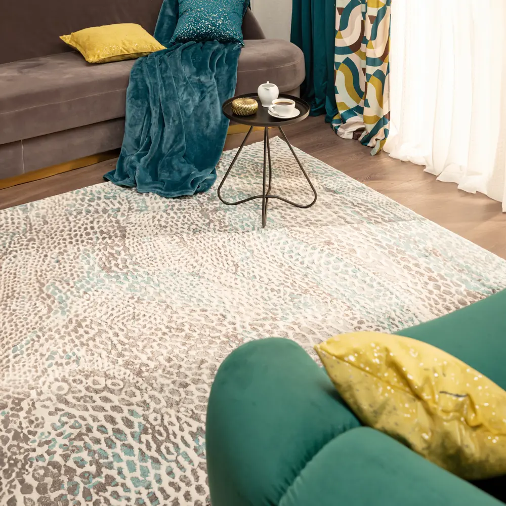 Ковер полиэстер Берлино 1601 L 160x235 см цвет бирюзовый CTIM STLM-2180317