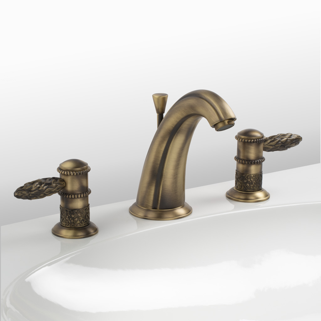 C66-1301 C66-1301 Смеситель для раковины на 3 отверстия ОДИОТ С РЫЧАГАМИ Cristal & Bronze ODIOT À MANETTES  - Вид №1