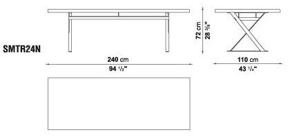 Maxalto Прямоугольный стол из стали и дерева Max sun-id-1508426 - Вид №2