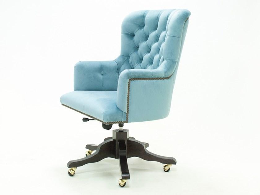 CREARTE COLLECTIONS Велюровое вращающееся кресло для руководителей с регулируемой высотой и подлокотниками  72  - Вид №2