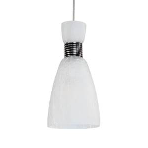 Подвесной светильник Лоск 1xE14x60 Вт, металл/стекло, цвет хром/белый