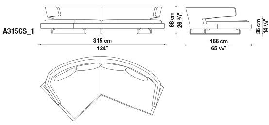 B&B Italia Угловой диван в ткани Arne sun-id-1349091 - Вид №12
