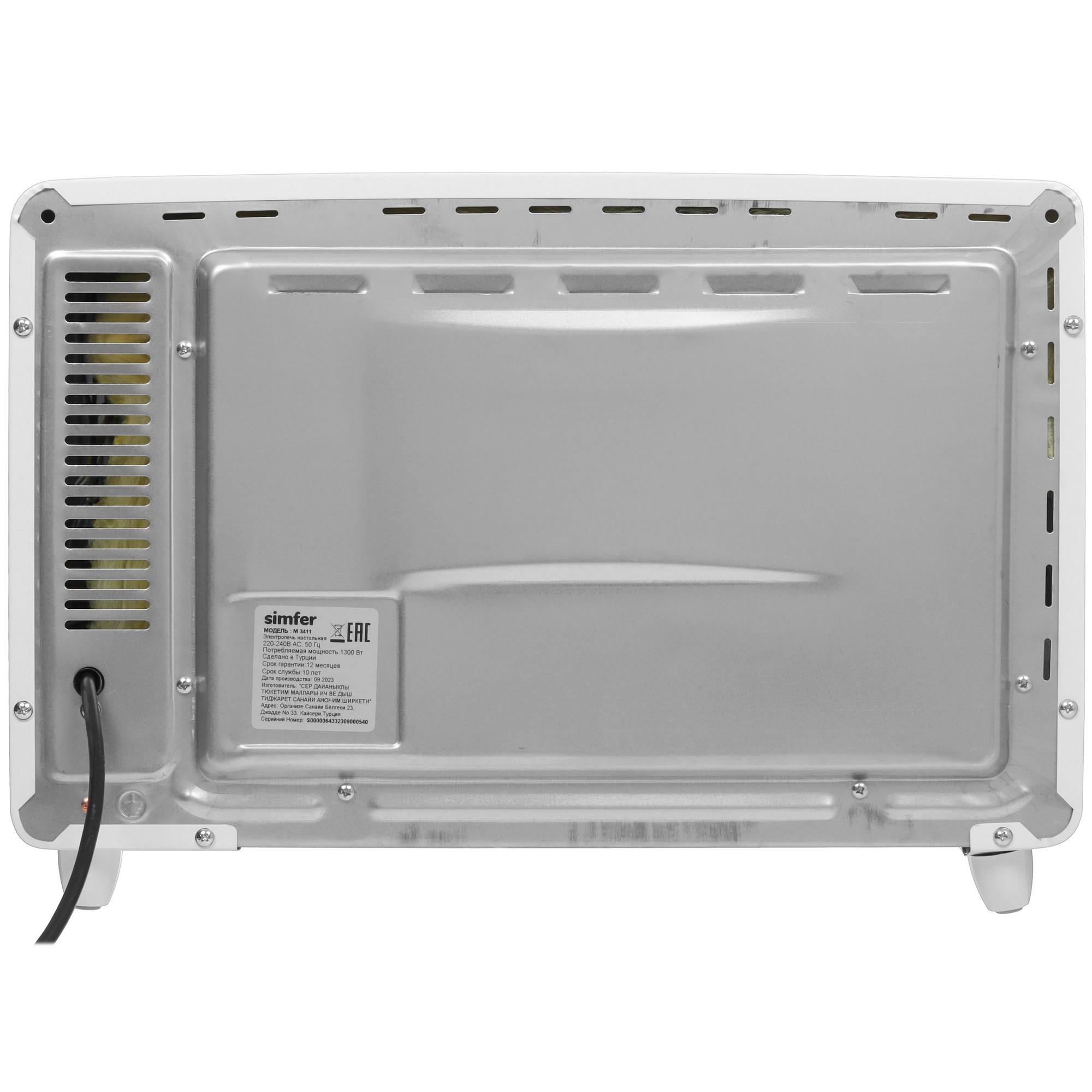 9093585 Мини-печь Simfer M3411 белый STDN-0011349 - Вид №6