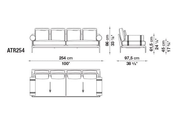Кожаный диван B&B Italia Атолл ARCH-00112726 - Вид №6