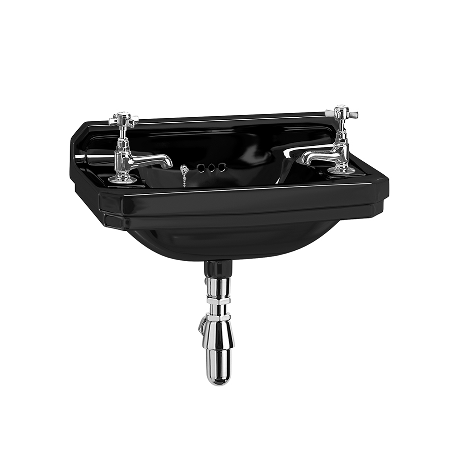 Burlington Cloakroom Раковина для гардероба в эдвардианском стиле 51 см Белый с 2 ​​отверстиями под смеситель B8 2TH  - Вид №1