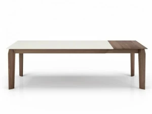 Huppé Раздвижной прямоугольный стол из ореха и стекла Magnolia 5089ec