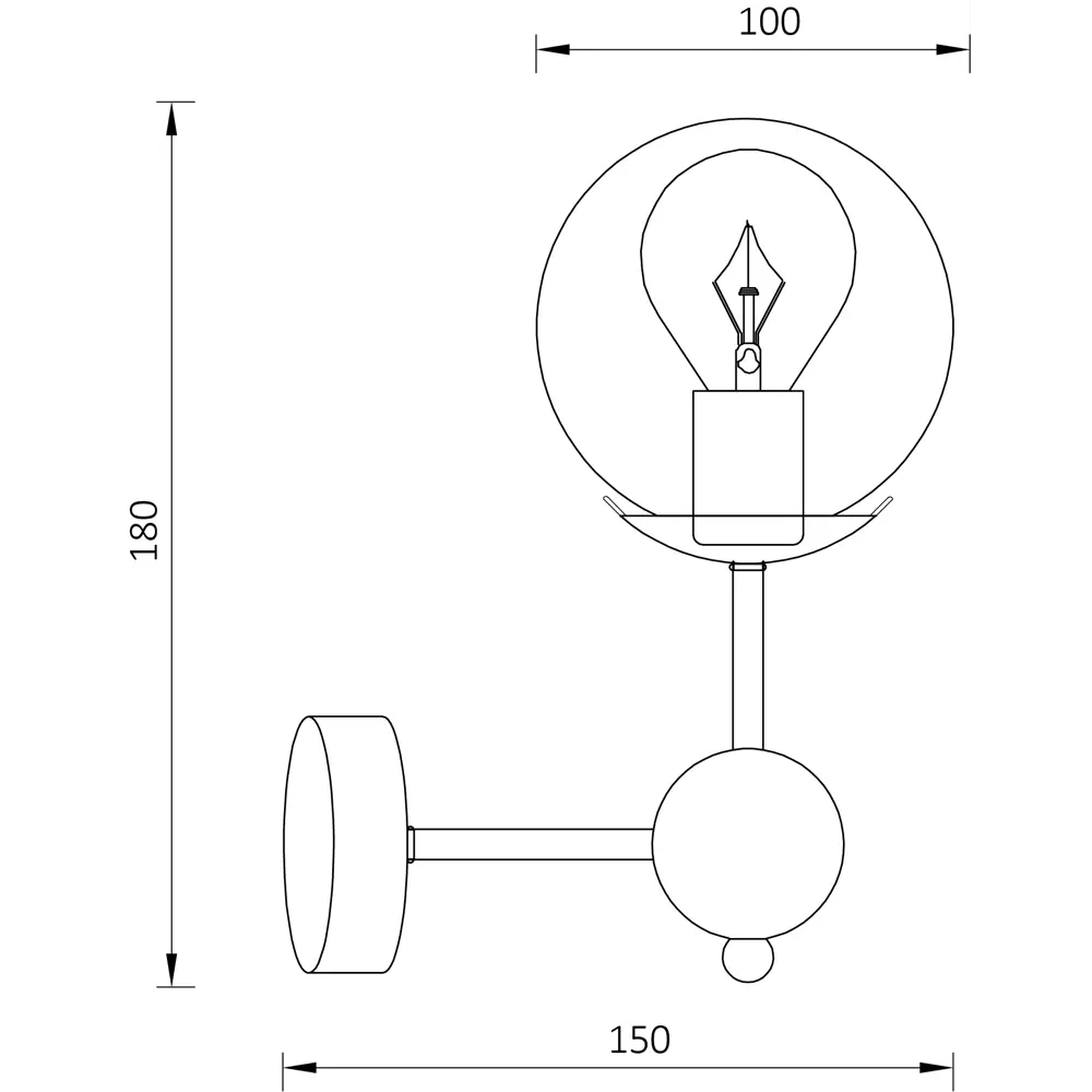 Бра «Galaxy» 591/1А 1хЕ27х60 Вт цвет никель Escada STLM-2115308 - Вид №4