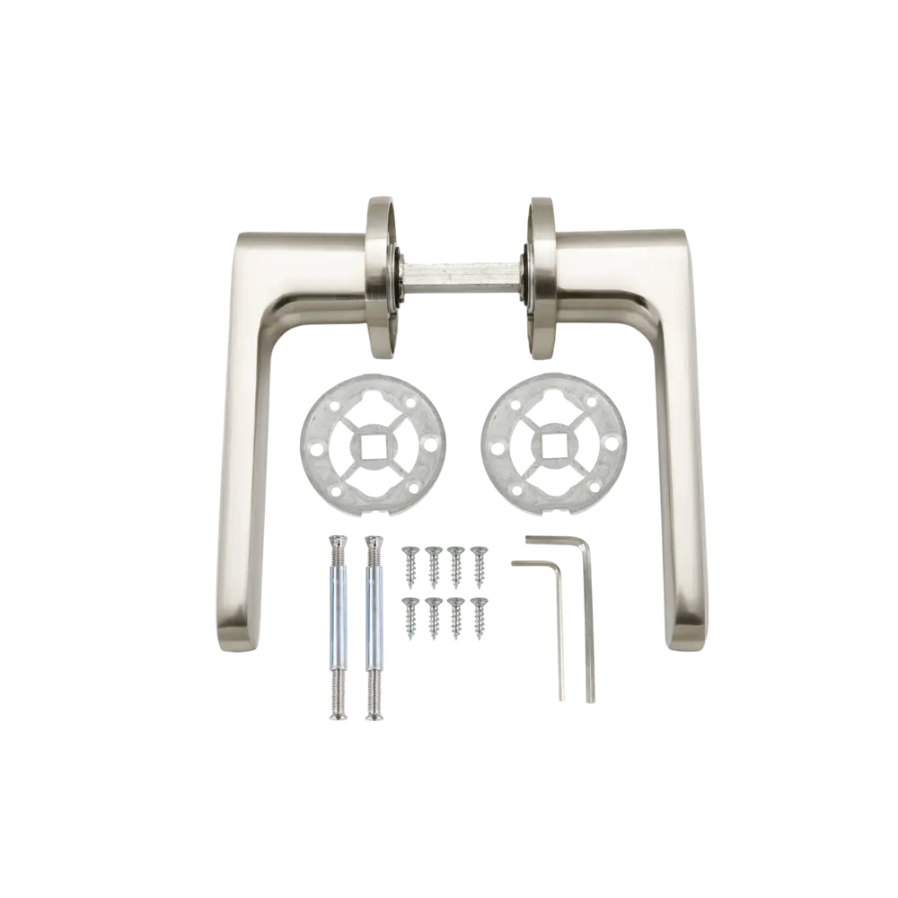 Дверная ручка на розетке Edson EDS-19-R2 без запирания цвет никель STLM-2202343 - Вид №1