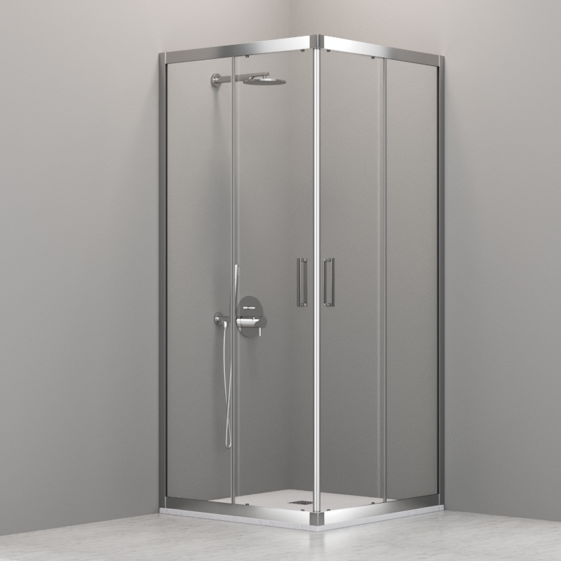 745705 FLEX раздвижные двери открытым углом H2000 прозрачное стекло 6мм и хром профиль, Kerasan Cabine doccia Италия