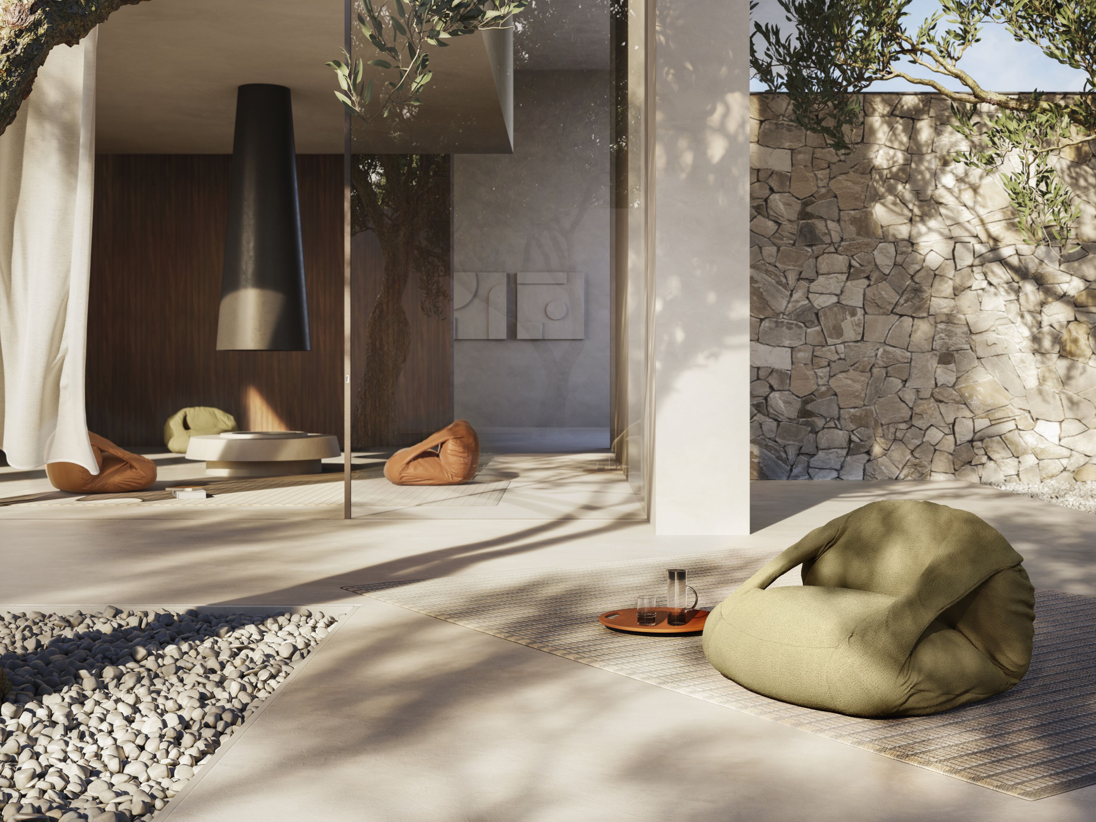 Пуф мешок ткани Natuzzi Italia TERRA ARCH-00028678 - Вид №8