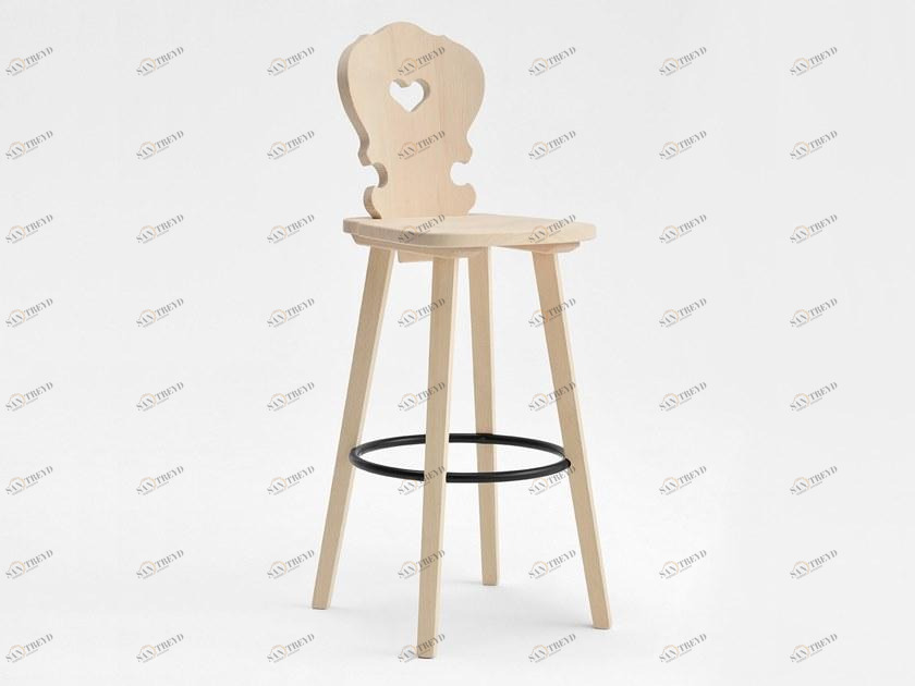 SIPA Барный стул из дерева с подставкой для ног Vienna sun-id-1503350